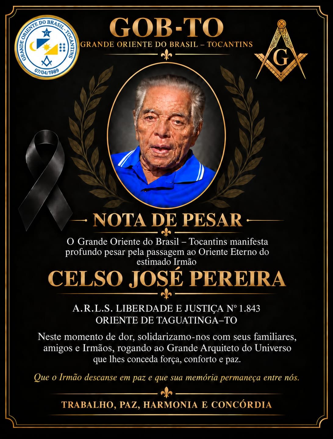 NOTA DE PESAR