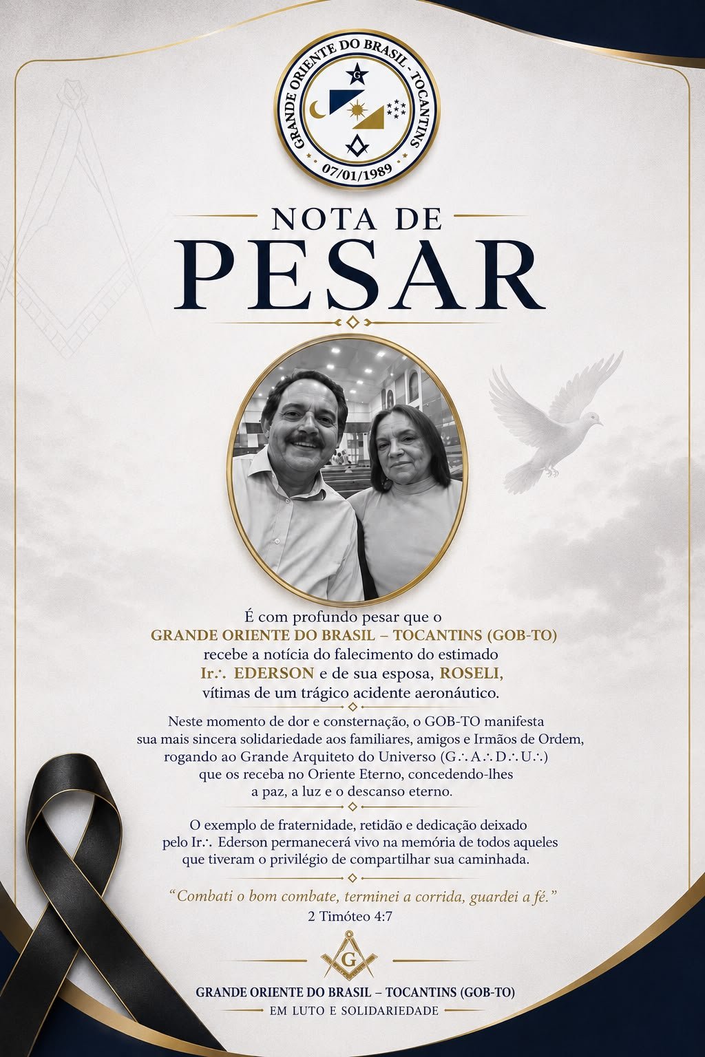 NOTA DE PESAR
