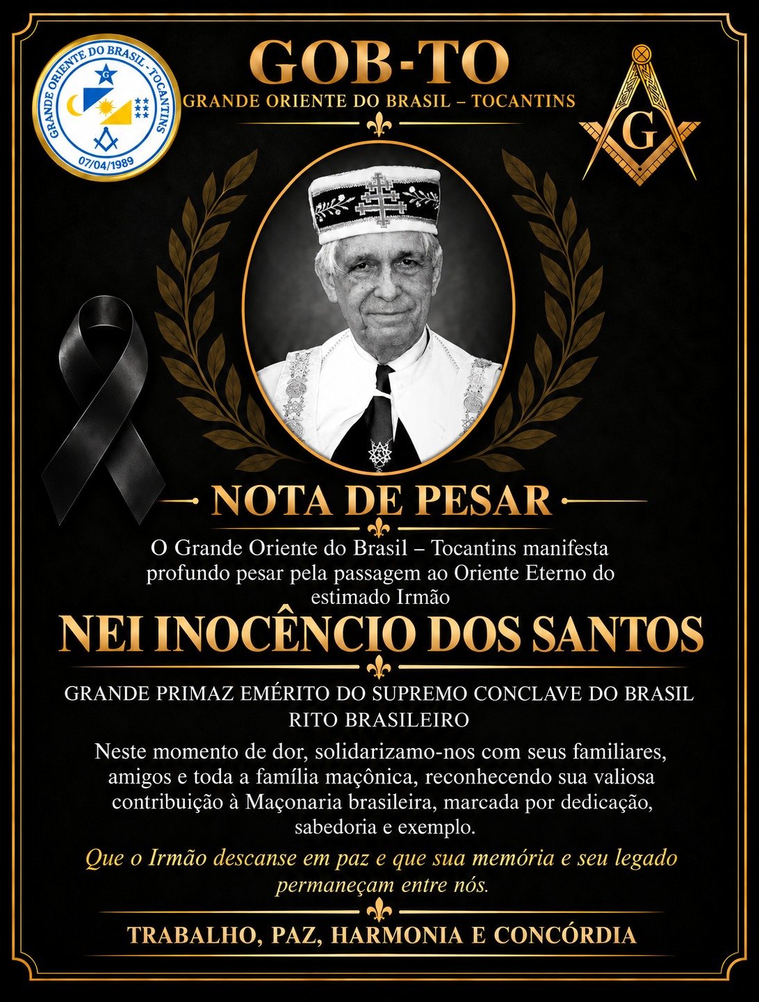 NOTA DE PESAR