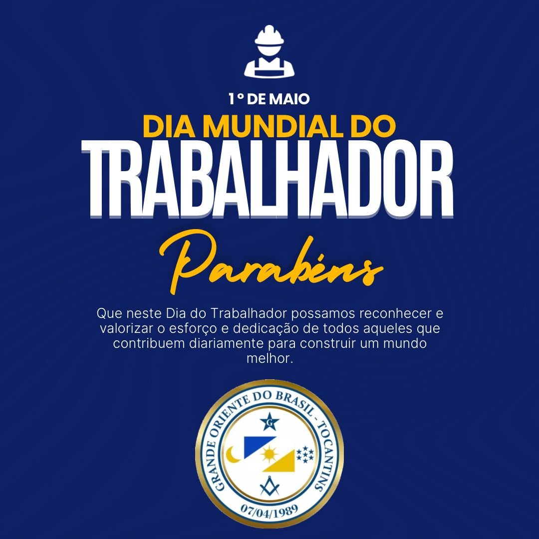 1° de Maio dia do trabalhador